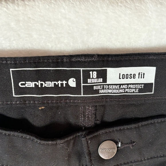 Carhartt Loose Fit Canvas rugged flex Black Pants - Picture 2 of 5